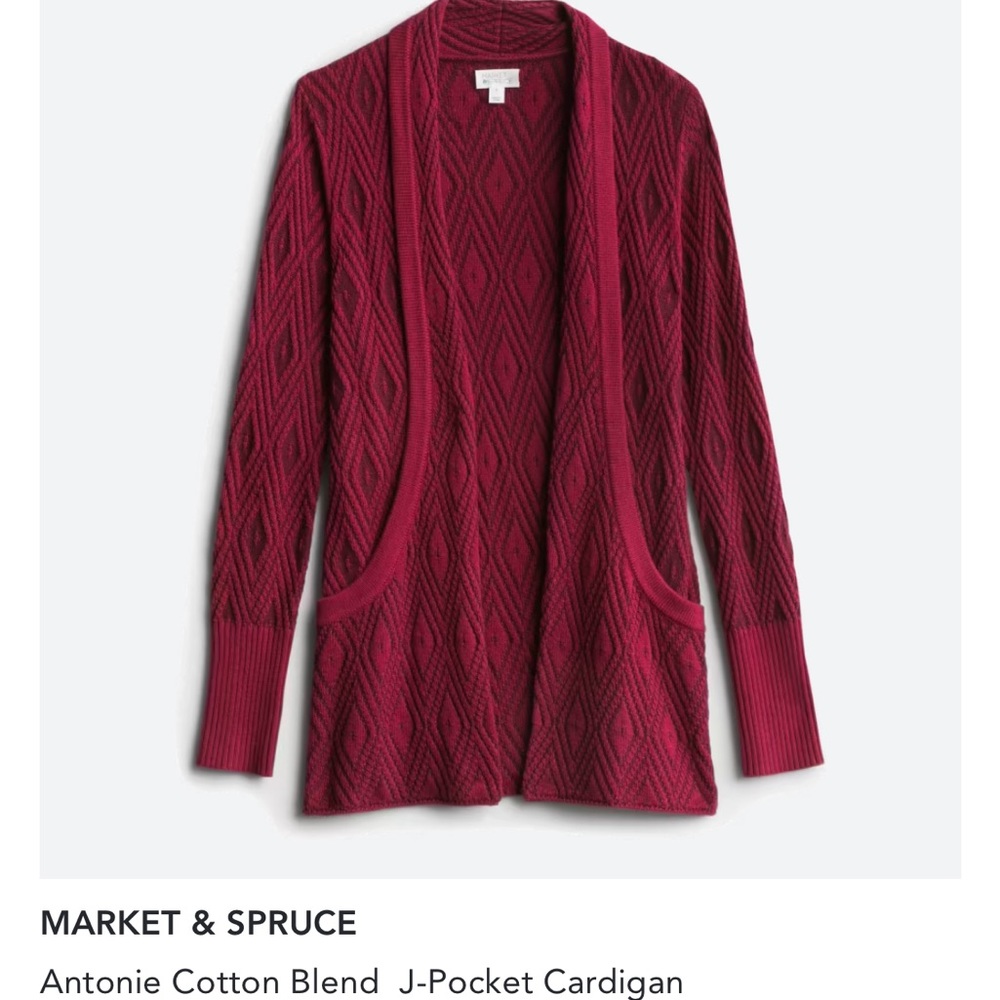 Market & Spruce dark red Cardigan